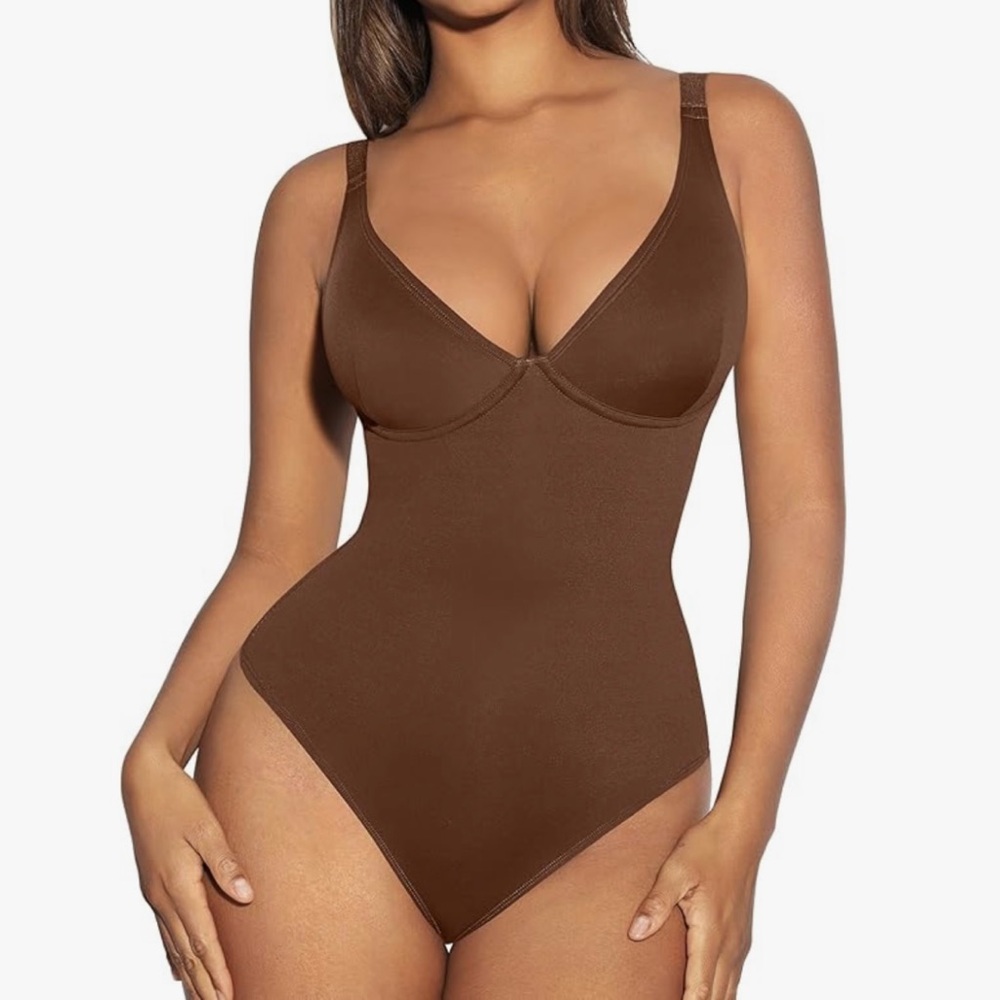 NWT FeelinGirl Deep V Neck Bodysuits for Women Tummy Control Body Shaper size L